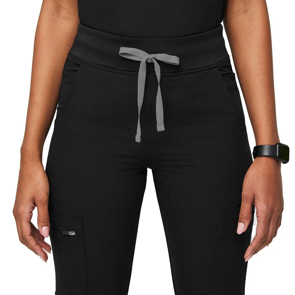 FIGS Women's Black YOLA High Waisted Skinny Scrub Pants Petite PETITE, SMALL